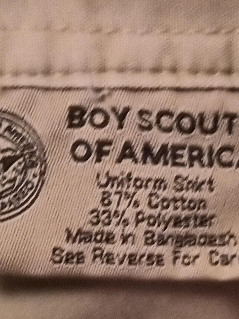 Official Boy Scouts of America Uniform Shirt In Youth Large